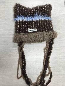 1 Stück Wintermütze, Wintermützen für Frauen, Mützen für Frauen im Winter, und handgefertigte süße Katzenohren Quallen gestrickte Mütze aus weichem Garn, modisch vielseitig, Punk Y2K verspielt, Herbst Winter neuer Stil, gemütliche Beanie Damenmütze