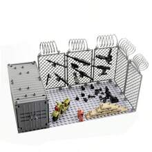 1件套军用集装箱围栏场景配件隔离围栏网片积木玩具 - 彩色 - 查看 5
