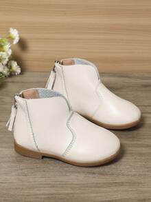 1 Pair Fashion Comfortable Children Boots, Girls Soft Sole Anti-Slip Stylish Princess Short Boots, Infant Boots, Toddler Lightweight Boots, Suitable For Halloween, Christmas, Students, All Seasons Outdoor, Christmas