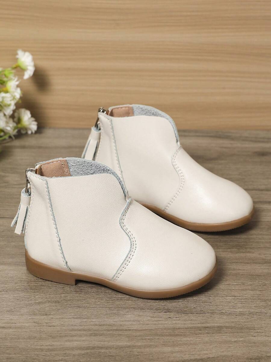 1 Pair Fashion Comfortable Children Boots, Girls Soft Sole Anti-Slip Stylish Princess Short Boots, Infant Boots, Toddler Lightweight Boots, Suitable For Halloween, Christmas, Students, All Seasons Outdoor, Christmas