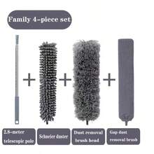 1 件吊扇除尘器带延长杆、清洁刷、家用天花板除尘器、可拆卸和可清洗超细纤维吊扇除尘器，适用于厨房、客厅、卧室、走廊