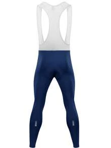 Qualicos 1pc Cycling Bib Pants For Men, Road Bike/Mtb Reflective Stripes, Moisture Wicking, Convenient Storage Pockets, Zippered Leg Cuffs - Blue - View 4