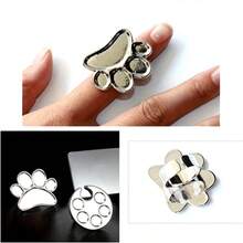 2 pezzi - Set di anelli con tavolozza per la decorazione delle unghie, mini tavolozza per mescolare smalti, strumenti per mescolare colori per unghie, adatti per manicuriste e truccatori