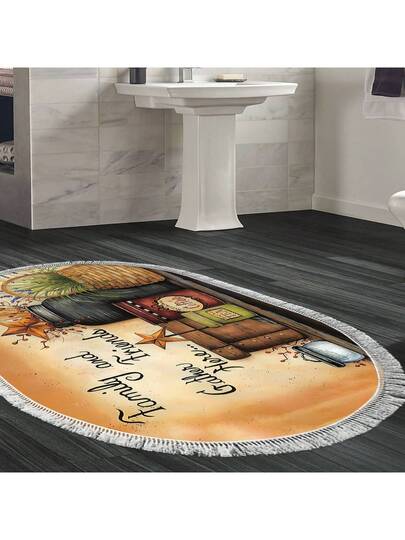 Pearl Digital Non Slip Printed Turkish Vloerkleed AL4024 Zachte Touch, Washable Tapijt Felt Backing Moderne ative Vloer Mat, Living Room, Bedroom, Bathroom, Hallway Or Entryway Available In Many Sizes Quick Drying, Highly Absorbent, Soft, Com Tafel Both Indoor Outdoor view 7