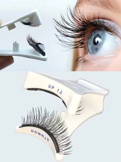 1 Stück magnetischer V-förmiger tragbarer Wimpernkräusler, Apple Weiß