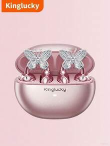 Kinglucky Clip-On Earbuds, Open-Fit Wireless Bluetooth 5.4 Headphones With Microphone, 50-Hour Battery Life, Noise Cancelling, Waterproof, Sports Earbuds, Comfortable For Workout, Compatible With IOS And Android Phones, Gaming Headset With Speaker And Microphone, Holiday Gift, Valentine's Day Gift, Christmas Gift, Essential For Autumn/Winter Vacation, Must-Have For Camping And Travel, Travel Accessories, Camping Supplies - 晶蝶 - 查看 2