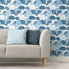 Wall Paper - White/Blue - View 3