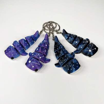 Portachiavi con stampa 3D a forma di squalo - Disegno realistico di squalo con portachiavi - Ciondolo leggero a forma di squalo balena per regali di Ognissanti, Natale, decorazioni per accessori da appendere a zaini, telefoni, auto - Senza alimentazione elettrica, decorazione a tema squalo