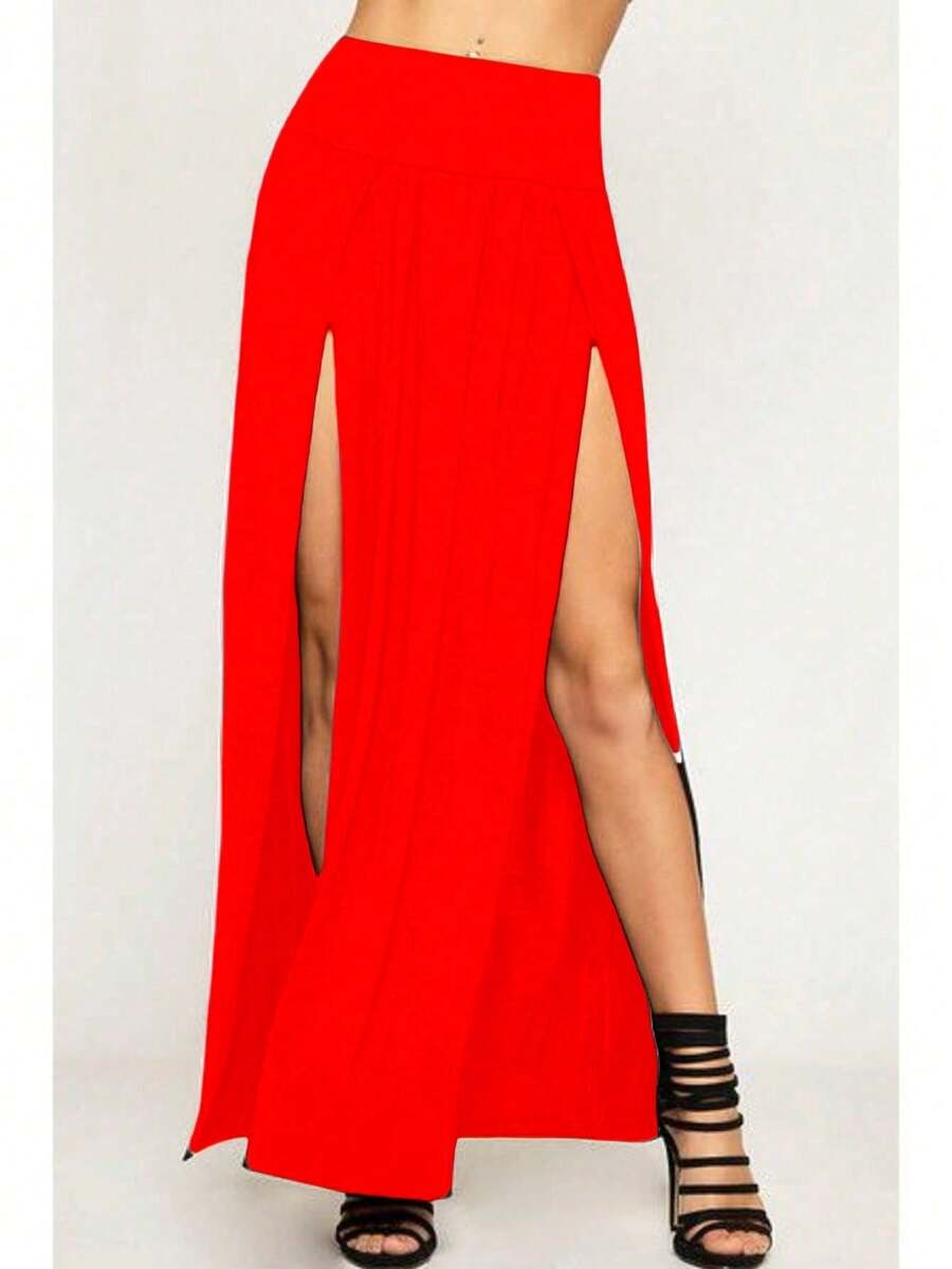 Women Skirts - Red - View 1