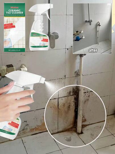 Multi-Purpose Cleaner, Tile Cleaner, Household Stain Remover Cleaning Spray For Tiles, Countertops, Home Environment - Suitable For Shower, Bathroom Glass Doors, Bathtub, Mirrors, Faucets, Wall Tiles. 1. Open The Product. 2. Spray On Walls, Floors And Other Tiles That Need Cleaning, Wait A Moment. 3. Wipe Off Stains With A Towel Or Other Cleaning Tool. Deeply Clean Tile Joints And Easily Remove Stubborn Dirt.