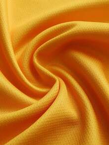 SURUIDA 1pc Brazil Men's Soccer Jersey, Digital Printing Round Neck Yellow Shirt With Green Stripes, Comfortable Sports T-Shirt Suitable For Team Matches