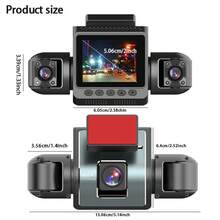 4-Channel 1080P HD Car Dash Cam, Front 1080P, Left And Right 720P, Rear, Super Night Vision, WDR, G-Sensor, Loop Recording, Optional 32GB/64GB Memory Card - Essential Car Accessories For Drivers - Black - View 9