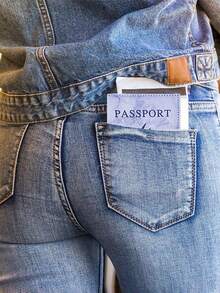 护照保护套，带毛巾布，绣有字母 A-Z，男女通用，RFID 复古商务护照套，便携多功能，护照钱包，男女通用，RFID 复古商务护照套，便携多功能，身份证/银行卡/PU 皮革钱包套 - 彩色 - 查看 7