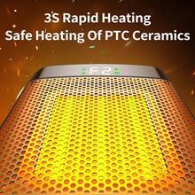 Christmas Gift 2025 New Fast Heating Portable Electric Heater, Dynamic Flame Effect, Overheating And Dumping Protection, Digital Temperature Control, Silent Operation, Compact And Indoor/Outdoor Use, Heating Technology, Suitable For Rooms, Terraces, Bedrooms, Offices-Efficient Winter Heating, Modern Design With Realistic Flame Display - US A Type Plug(220-240V) - View 3