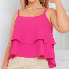 Duna Summer Fashion Comfortable 3-Piece Tank Top With 2 Ruffles - 黑色,粉紅色,裸色 - 查看 3