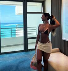 Bikini Ribbon Curtain Thong For Tanning Sun Sea Pool Bikini For Women To Create Sexy Tan Lines With Adjustment Without Padding Fashion Spring Summer Holidays With Neckline On The Chest To Tie - 彩色 - 查看 2