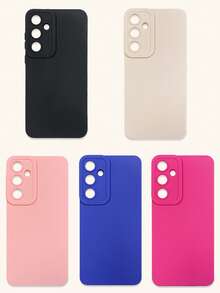 Bộ 5 ốp lưng điện thoại Dopamine màu trơn, ốp lưng điện thoại tối giản, ốp bảo vệ ống kính, tương thích với iPhone & Galaxy, màu đen, trắng, hồng, đỏ hồng, xanh dương, ốp lưng điện thoại, ốp lưng dòng Galaxy, ốp lưng tương thích với iPhone 17 Pro Max, vỏ bảo vệ, ốp lưng điện thoại dễ thương, 11, 13, 14, 15, 16, v.v., phiên bản quốc tế, không phải phiên bản nội địa. - Nhiều màu - Xem 23