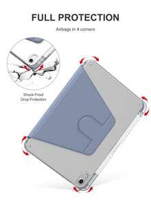 适用于 iPad 5/6/7/8/9/10/11、iPad Mini 6/7、iPad Air 1/2/3/4/5、11 英寸 (M2)/11 英寸 (M3)/13 英寸 (M2)/13 英寸 (M3)、iPad Pro 12.9 英寸（第三/四/五/六代）的 360° 旋转保护套，带笔槽，紫色。亚克力透明材质，防尘。 - 淺灰紫 - 查看 9