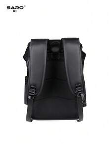 saroxi Men's Casual Backpack, Fashionable Flip-Cover Backpack, Lightweight And Portable, Suitable For Travel, Camping, Hiking, School, Student, Campus, Youth, Essential Gift Laptop Bag Travel Bags - màu đen - Xem 5