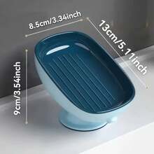 1 Piece Luxury Oval Soap Dish - Wall-Mounted Non-Hole Household Soap Dish, Convenient Draining, Detachable Soap Tray, Suitable For Bathroom And Washbasin - 多色1個 - 查看 2