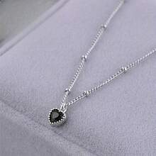 Allergy Resistant Delicate Style 316 Stainless Steel Sparkling Silver Heart-Shaped Red Pendant Necklace, Suitable For Daily Wear In Autumn And Winter, Valentine's Day Gift For Loved Ones, Receive My Daily Gifts, And Clear Local Warehouse Inventory. - Đỏ - Xem 3