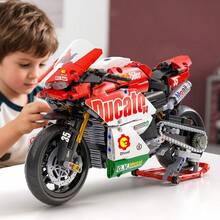 Dekoracja świąteczna 863 szt. V4 Zestaw klocków motocyklowych, seria Technic Super Model motocykla, techniczne wyścigi, zabawki montażowe dla dorosłych, prezent urodzinowy / prezenty świąteczne