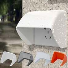 Waterproof Outlet Cover, Made Of Durable Flame Retardant Plastic, Transparent Design, Rain & Shatter Proof, Available In White, Transparent, Black, Orange, Protects Outdoor Electrical Safety, Curved Design Protects Receptacle, UV-Resistant Material - Multicolor - View 1