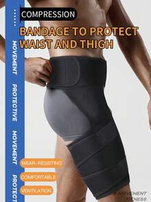 1 Peça Joelheira Esportiva, Protetor de Perna para Fitness, Prevenção de Distensão Muscular, Suporte para Quadril, Virilha e Coxa