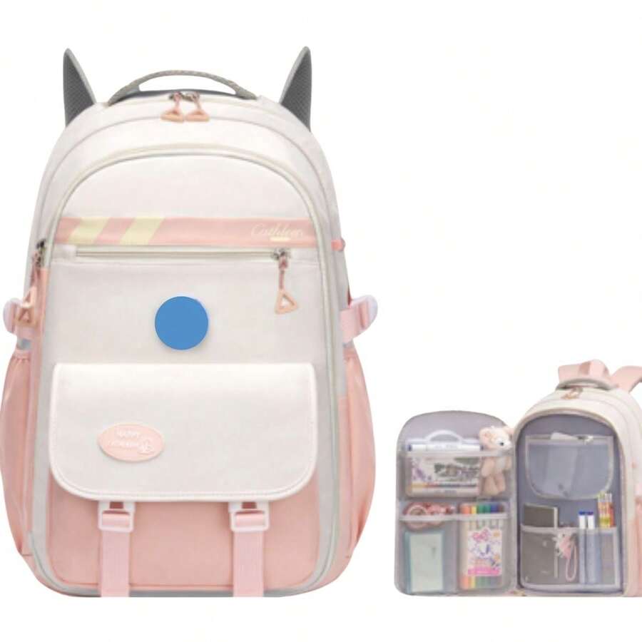 Mochila Escolar Impermeable con Separadores para Libros y Accesorios