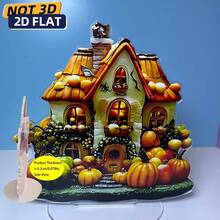 ديكور منزل اليقطين بطراز بوهيمي - من الاكريليك، مناسب للعرض على المكتب في المنزل أو المكتب أو المقهى - ديكور مثالي للخريف وعيد الشكر