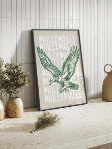 1 Stück Adler Leinwand Wandkunst Poster Vogelkunst Drucke See Adler Poster Philly Wandkunst Tiere Wandkunstwerke Wandbilder Vintage Wanddrucke Wohnzimmer Wanddekoration Ohne Rahmen