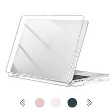 2pcs Compatible With MacBookAirPro Plastic Hard Shell Transparent Crystal Protective Case