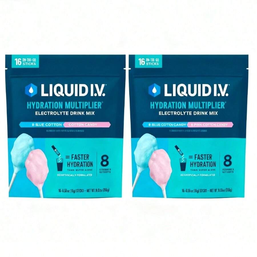 Miriyalyad Hydration Multiplier - Cotton Candy - Hydration Powder Packets | Electrolyte Powder Drink Mix | Convenient Single-Serving Sticks | 8 Vitamins & Nutrients | 1 Pack (16 Servings) - 2 CÁI - Xem 1