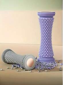 1 个足底筋膜滚轮 - 合成橡胶肌肉放松轮，适用于瑜伽、健身和足弓训练 - 舒适有效的家用足部按摩器，用于锻炼和治疗