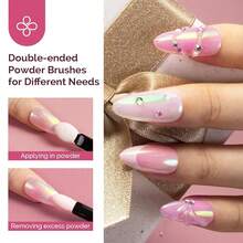 Chrome Nail Powder For Gel Nails, Aurora Fine Glitter Powder Mirror Effect Pigment Pearlescent Mermaid Pigment Pearl Glitter For Home DIY Salon Use{"Color_name":"Aurora"} - Aurora - 查看 6