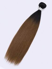 QVR QUEEN VIRGIN REMY 100% Human Hair Weft, Yaki Straight Remy Human Hair Weaving Extensions, 12-18 Inches Sew-In Hair Weft, 95g Per Piece - Rooted & Ombre - View 3