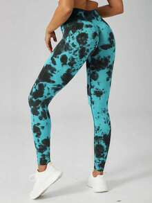 Women Sports Leggings - 淺綠 - 查看 3