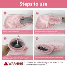 1pc Hot Water Bottle With Soft Cover - 2L /1L Large - Classic Hot Water Bag For Pain Relief, Neck And Shoulders, Feet Warmer, Menstrual Cramps, Hot And Cold Therapy - Great Gift - Multicolor - View 5