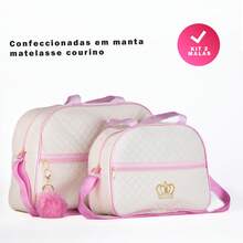 Kit 2 Maternity Bags For Boys/Girls, Luxury Baby Suitcase In Various Colors With Pompom - Màu Hồng baby - Xem 1