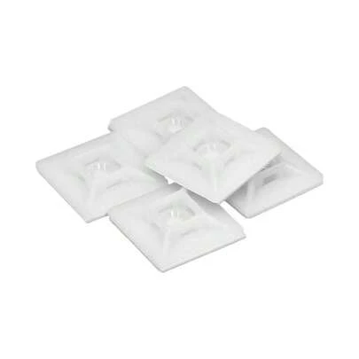 Podstawa samoprzylepna do opasek zaciskowych 19x19 mm. Torebka biała 100 szt.