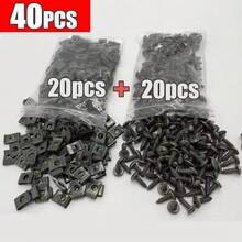 Self-Tapping Screw Washer, Metal Fastener Clip For Motorcycle, U-Shaped Clip, With Screw Anti-Rust Protection - [20 Iron Sheets + 20 Screws] - View 8