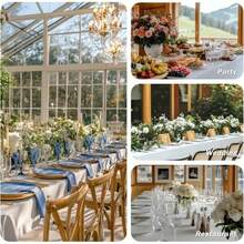 6-Pack Elegant White Polyester Tablecloth For Outdoor Parties - Rectangular Design, Perfect For Holiday Celebrations, Birthdays, Weddings, Christmas Decorations, Halloween Party Favors