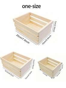 1/3pcs Small Wooden Storage Box, Suitable For Desktop Organization, Stackable Mini Plastic Storage Box, Suitable For Home Office Storage Rack, Small Storage Basket Container