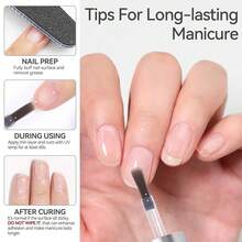 Gel Nail Polish No Wipe Base Gel Coat,15ml For Gel Nail Polish Soak Off LED Nail Lamp Gel Base Gel Upgraded Formula Long-Lasting DIY Home And Nail Salon{"Color_name":"15mlBaseGel"} - 15毫升基礎凝膠 - 查看 8