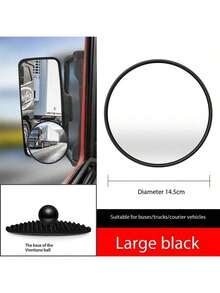 1PC Elegant Black Art Deco Round Convex Mirror - Full-Length Plastic Wall Decor For Living Room & Bedroom, No Electricity Needed, Featherless, Horizontal Orientation, Modern Home Decor, Room Decor