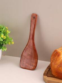 1pc Wooden Rice Spoon, Wooden Kitchen Serving Spoon - Multicolor - View 4