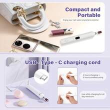 NEUZOJIT Nail Drill And UV Light Set, Portable Electric Nail Drill And UV Nail Lamp 2 In 1 Nail Tools With LED Display, 3 Speed Fast-Dry Rechargeable Nail Drills Machine For Curing Polish And Remove - Dụng cụ làm móng - Xem 9