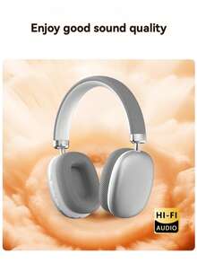 Cool Advanced Simplicity Style Wireless Headphones, Long Battery Life Over-Ear Headset With Adjustable Design, Ideal For Music, Sports, Gaming - Push Button Volume Control, Type-C Charging, Rechargeable Lithium Polymer Battery