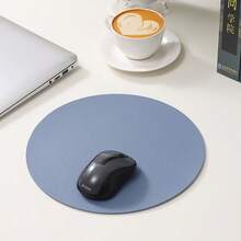 1pc Small Round Single/Double-Sided Solid Color Mouse Pad, Non-Slip Computer Office Gaming Desk Mat For Women