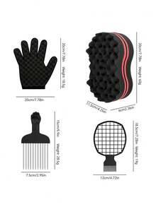 1/2/3/4pcs Barber Shop Men Hair Braider Twist Sponge Gloves African Hair Styling Fork Comb Hair Curls Foam For Salon Hairdressing Tools, Hair, Barber, Hair Tools, Hair Products,Hair Dryer,Hair, Accessories, Hair Products, Hair Tools, Hair Stuff, Hair Care, Curly Hair Brush, Barber, Barber Accessories, Hairdressing Equipment,Travel Essentials,Travel Essential,Hairstyle,Hairdressing,Hair,Travel,Hair Products,Hair Tools,Hair Stuff,Barber,Barber Accessories,Barbershop,Hairdressing Equipment - Multicolor - View 11